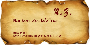Markon Zoltána névjegykártya